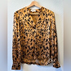 Cloth & Stone Animal Print Rayon/Viscose Blouse